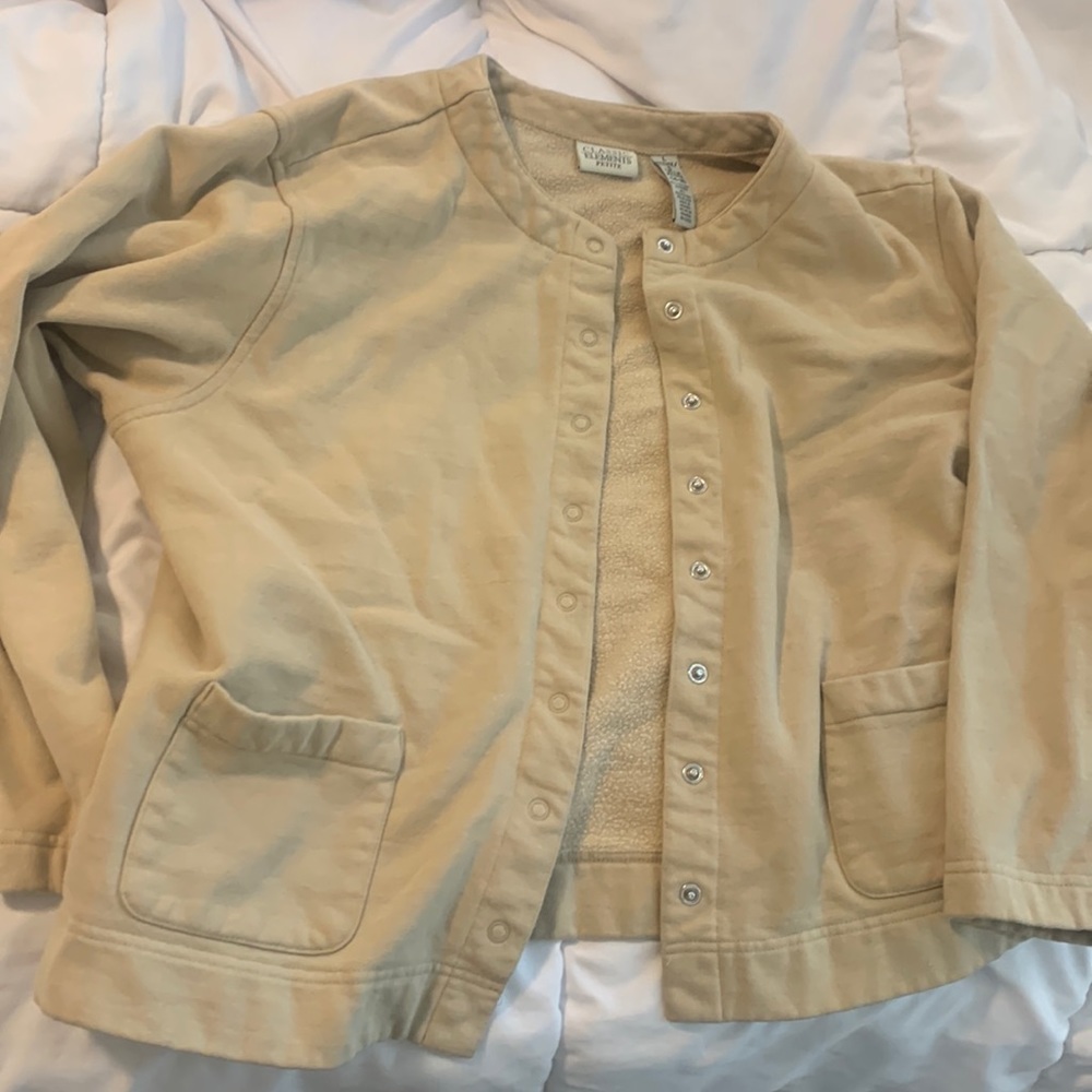 Vintage snap sweater with pockets
